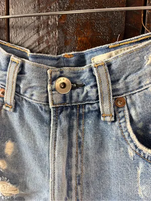 Rag & Bone Distressed Denim Shorts - High-Rise, Hi-low thumbnail 4