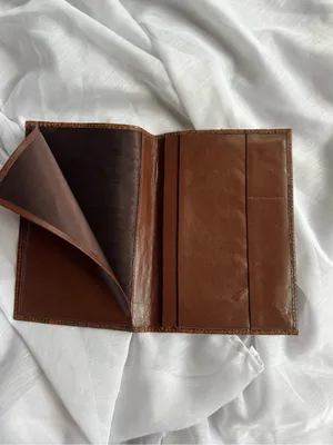 Leather Snakeskin Passport Cover Brown thumbnail 3