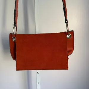 Parfois Shoulder Bag Suede‎ Flap Closure Copper Color Purse thumbnail 2