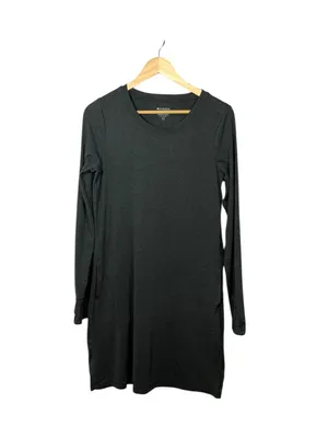 Athleta Uptempo Dress Long Sleeve Travel Work Dress Pockets Grey Size S thumbnail 2