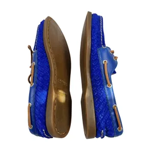 Sperry Top-Sider Womens Blue Woven Suede Boat Shoes Size 8.5 M thumbnail 6
