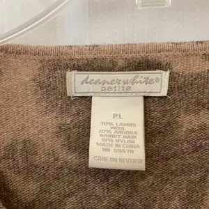 FINAL MARKDOWN Deane & white lambs wool blend cardigan petite large Tan Size undefined thumbnail 3