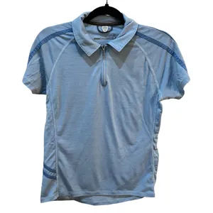 Smartwool short-sleeve 1/4-zip activewear or cycling top Blue Size Medium thumbnail 1