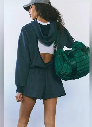NWT FP Movement Such A Flirt Romper in Midnight Navy $98 Retail thumbnail 1