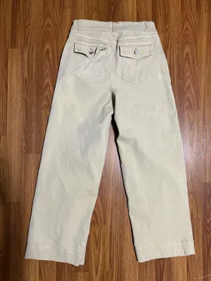 Spanx Stretch Twill High Rise Cropped Wide Leg Pant Size Medium. thumbnail 3