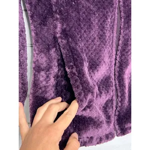 Columbia Sportswear Purple Fleece Jacket Medium Full Zip Sherpa Plush thumbnail 8