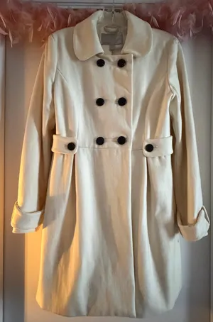 Cream off white old navy coat thumbnail 1