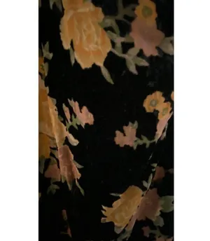 Vestique Black Floral One Shoulder Long Sleeve short Dress Women's Sz Small thumbnail 4