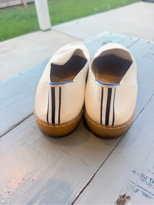 Rothy’s Woman Slip-On Canvas Shoes in Beige with Gum Sole thumbnail 2