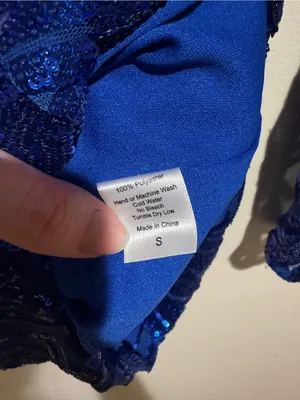Lucy in the Sky Sequin Square Neck Bodycon Homecoming Dress Royal Blue Small thumbnail 10
