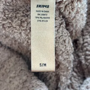 SKIMS Cozy Knit Boucle Shorts Sz S/M Camel‎ Brown Soft Stretch Loungewear thumbnail 3