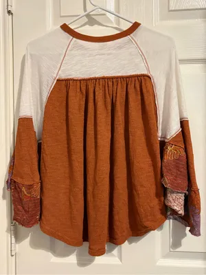 We the Free People Friday Fever patchwork top small oversized thumbnail 1