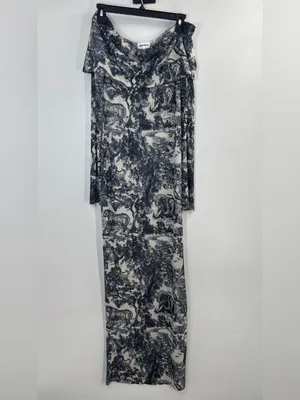 Superdown Karasi Maxi Dress in Toile Navy thumbnail 6