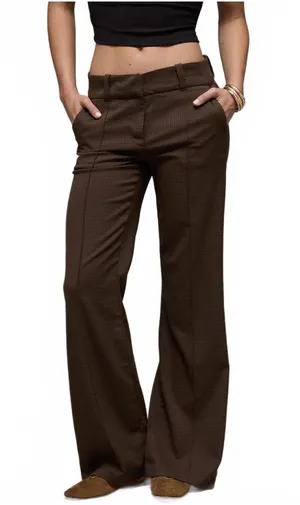 AE Stretch Mid-Rise Flare Trouser Pants American Eagle NWT Light Brown Size 0R thumbnail 1