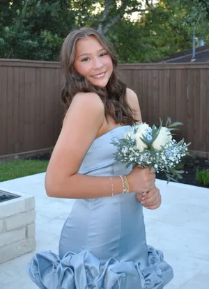 Meshki Blue Mini Dress Satin thumbnail 1