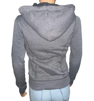 Hollister Sequin Bird Logo Zippered Fleece Lined Hoodie thumbnail 3