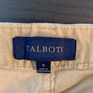 Talbots‎ Heritage Tan Corduroy Straight Leg Pants Womens 8 Khaki Stretch Cotton thumbnail 4