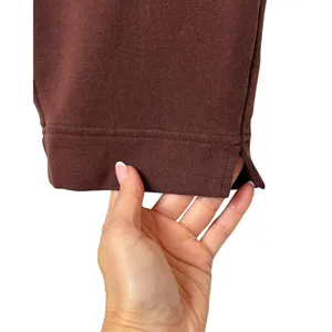 Old Navy Baby Terry Joggers Women Large Brown High Waisted Drawstring Athleisure thumbnail 6