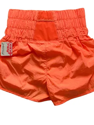 Free people movement “the way home” high rise smocked waistband shorts papaya XS thumbnail 4