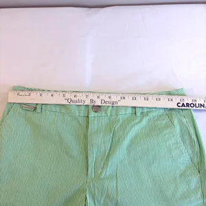 Ralph Lauren‎ Active Green White Pinstripe Golf Shorts Women 6 Seersucker Style thumbnail 4