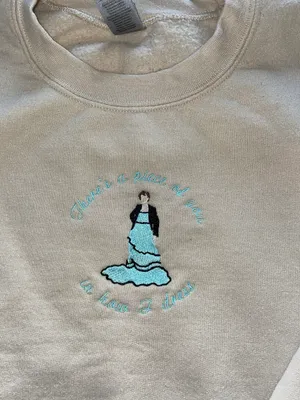 Embroidered Harry Styles Sweatshirt Tan Size M thumbnail 2