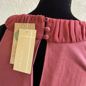 To the Max!‎ Womens Dress Size Small Rust Open Front Halter Knit Pockets NEW thumbnail 3