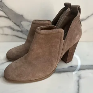 Vince Camuto Brown Leather Block Heel Francia Boots Sz 8.5 Western Boho Festival thumbnail 4