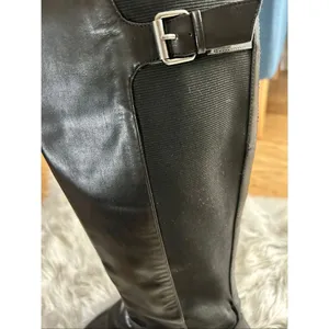 BASS Jasmine Women’s’ Black Leather KNEE HIGH Boots Black Riding Style Size 9M thumbnail 7