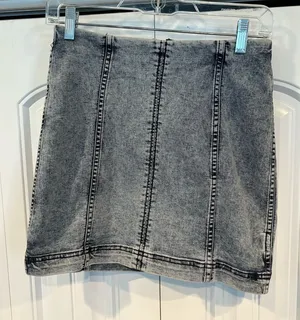 Free People‎ Denim Skirt Size 4 thumbnail 1