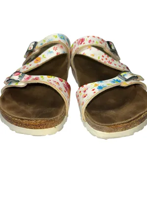 Birlos by Birkenstock Salina Magic Flower Sandals White Floral EU 39 US 8-8.5 Co thumbnail 5