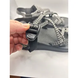 Chaco Z Cloud 2 Women 7 Boost Black White Chevron Strappy Toe Loop Sport Sandals thumbnail 4