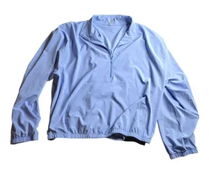 Beyond Yoga In Stride Half Zip Pullover in Flower Blue Size: XL thumbnail 1