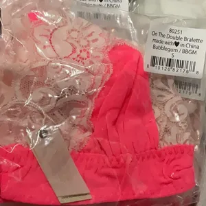 NWT We are HAH x Free People On‎ the Double Bralette in Bubblegum Sz Small thumbnail 3