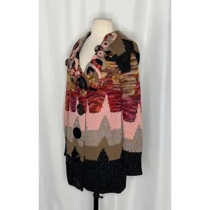 Anthropologie SLEEPING ON SNOW Loops & Angles Cardigan Sweater Wool Small thumbnail 4