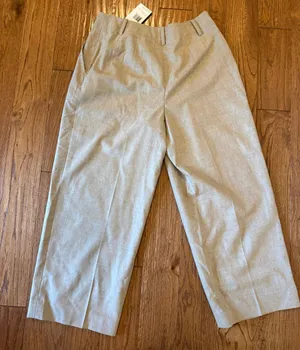 Lafayette 148 New York NWT taupe melange pleat crop pant 4 thumbnail 7