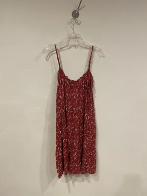 Natural Life Dress Womens XS/S Red Floral Ruffle Strappy Sundress Mini thumbnail 4