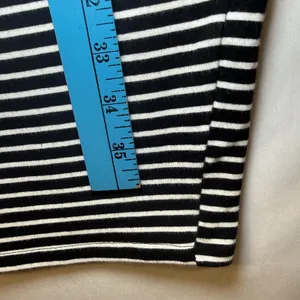 Express Womens Black White Striped V-Neck Long Sleeve Bodycon Midi Dress Medium‎ thumbnail 9