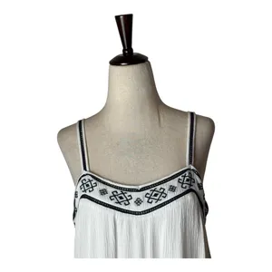 Ariat Dress Women Medium‎ White Gauze Embroidered Western Brandy Mini Boho thumbnail 4
