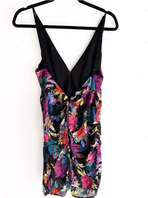 Astr Alivia Floral-Print Backless Mini Dress Large NWT Hoco Tropical thumbnail 5