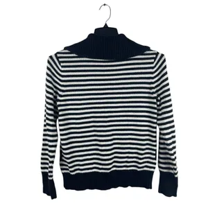 Jones New York Sport Black And White Knit Cardigan Front Pocket Sweater S thumbnail 4