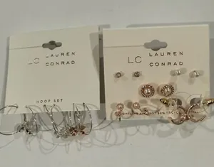 $32 LC Lauren Conrad gold silver hoop bundle set stud cute preppy gift set thumbnail 1
