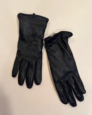 Charter Club | ladies black leather gloves. Size: L thumbnail 2