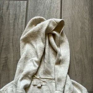 LOFT Soft Cream Knit Cardigan thumbnail 3