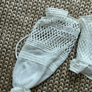 The Vintage Shop White Lace Sheer Corset Croptop L thumbnail 5