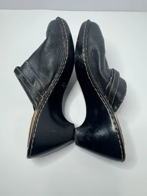 Cherokee Black Leather Mules Size 11 thumbnail 6