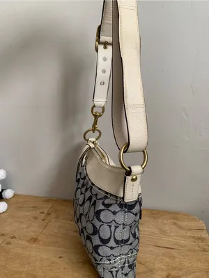 Coach Legacy jacquard leather Medium Duffle y2k signature Denim crossbody 10402 thumbnail 7
