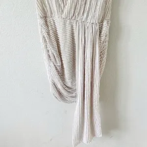 Peace + Love White Sequin Wrap Bridal Bachelorette Cocktail V-Neck Mini Dress thumbnail 8