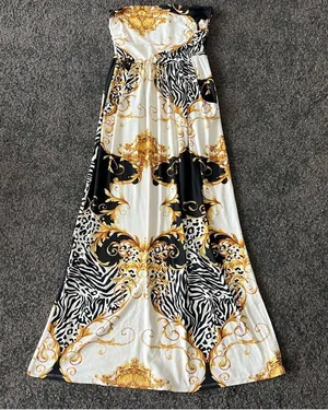 absolutely love it printed strapless maxi dress with pockets thumbnail 4