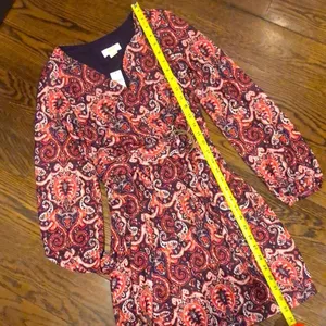 ANTHROPOLOGIE MAEVE Floral Paisley Wrap Front Dress With Belt Sz XS thumbnail 12