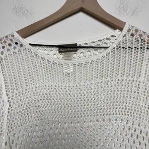 Tommy‎ Bahama Women Linen Cotton Swim Coverup Dress Crochet Fringe Beach Resort thumbnail 4